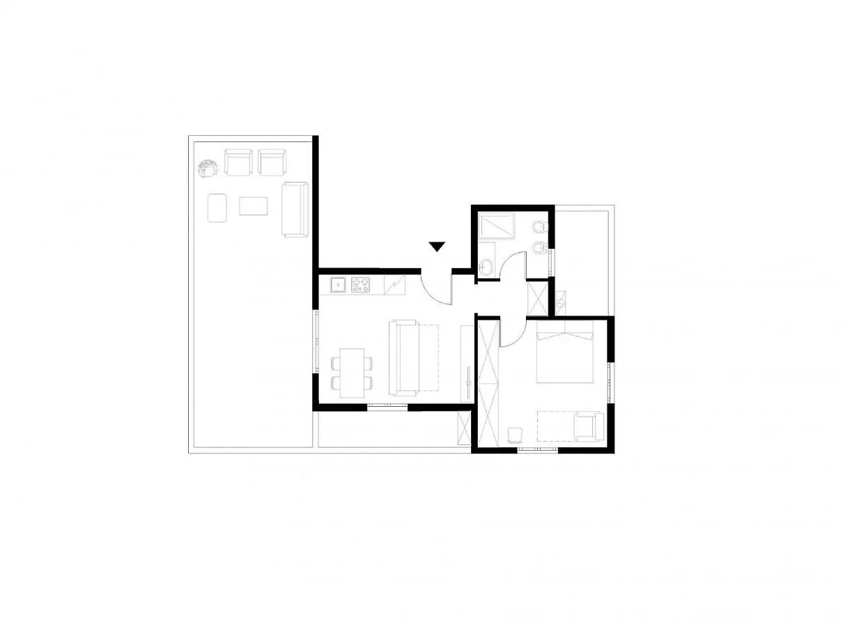 Bright One-Bedroom Apartment With Terrace In Milan Italy